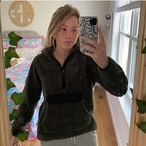 North Face fuzzy pullover